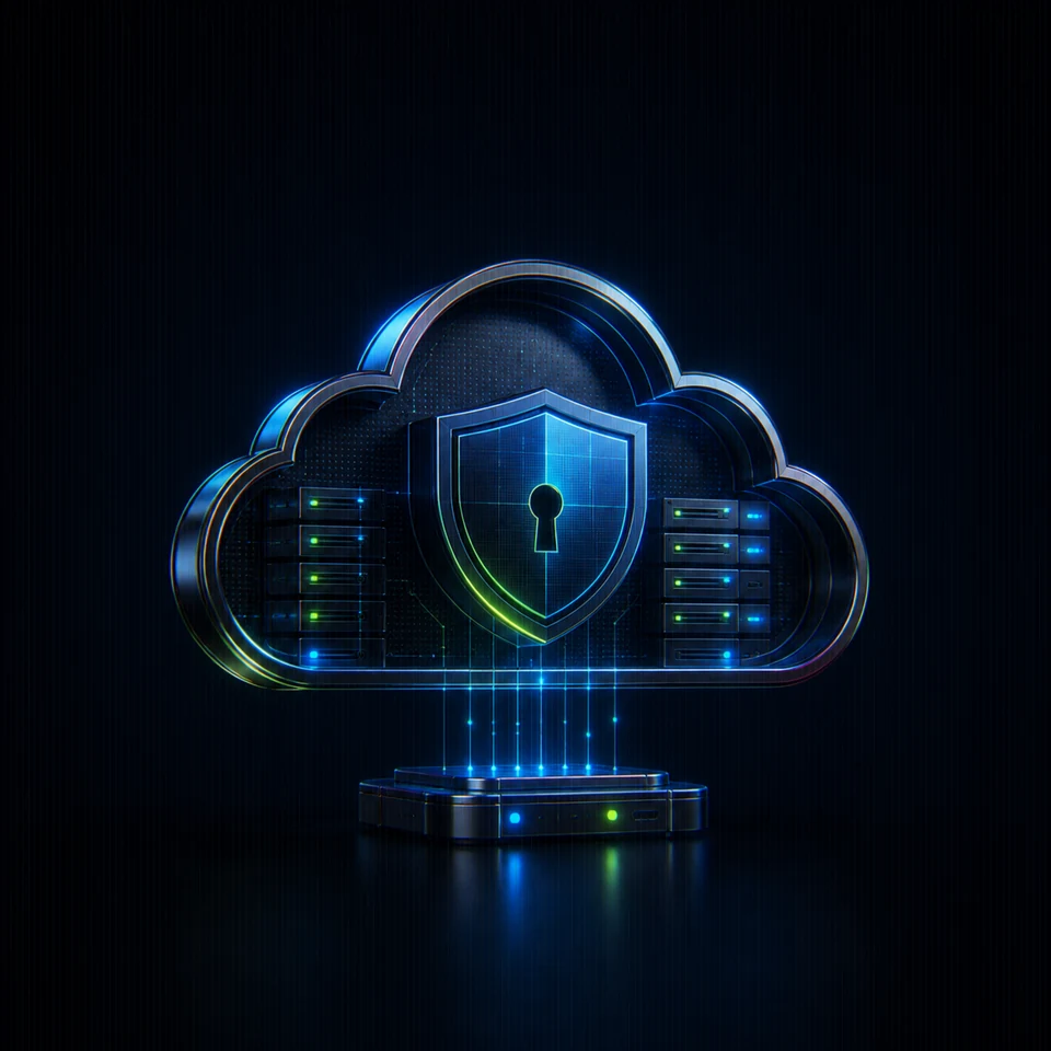 Nube protegida con candado